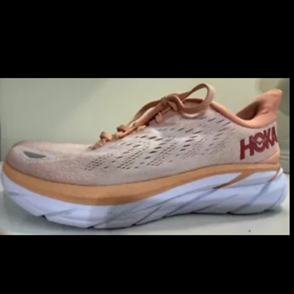 HOKA One One Clifton Running Shoe Peach 7.5 US - Picture 4 of 11